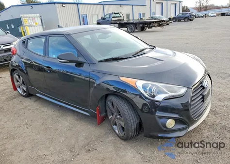 2014 Hyundai Veloster Turbo z USA, uszkodzony, nr VIN KMHTC6AE6EU195700